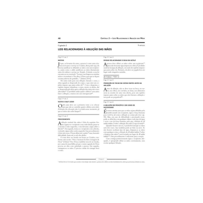 Página de livro em português sobre LIS relacionadas à abdução das mãos, com texto dividido em colunas numeradas