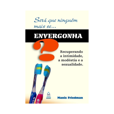 Capa de livro com duas escovas de dentes e texto em várias cores