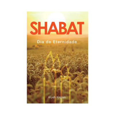 Capa do livro SHABAT Dia de Eternidade com campo de trigo e velas douradas