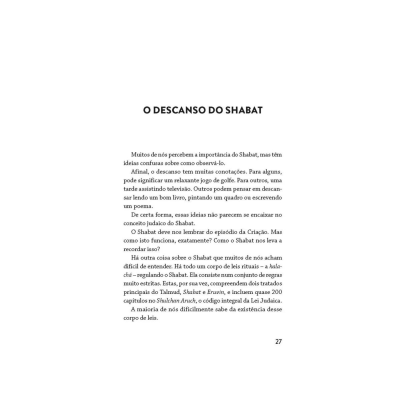 Página de livro com texto em português e título 'O DESCANSO DO SHABAT'
