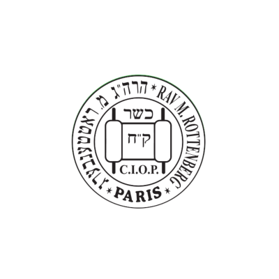 Selo circular com texto e símbolo de pergaminho no centro