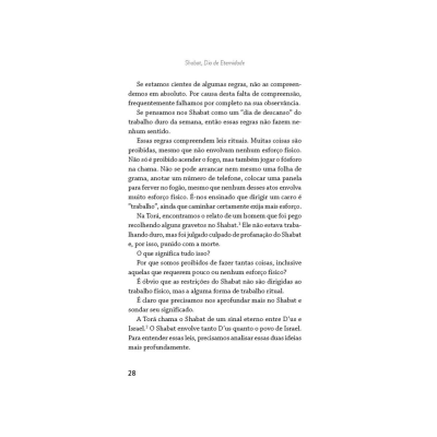 Página de livro com texto em Português sobre Shabat, Dia de Eternidade