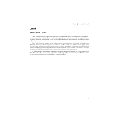 Página de texto com título Josué Introdução a Josué