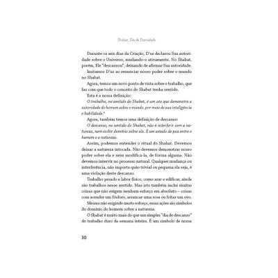Página de livro com texto em português sobre Shabat