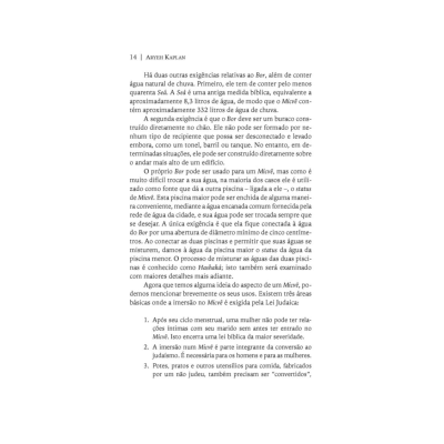 Página de livro com texto em português sobre Bar e Mikvé, número 14 no canto superior
