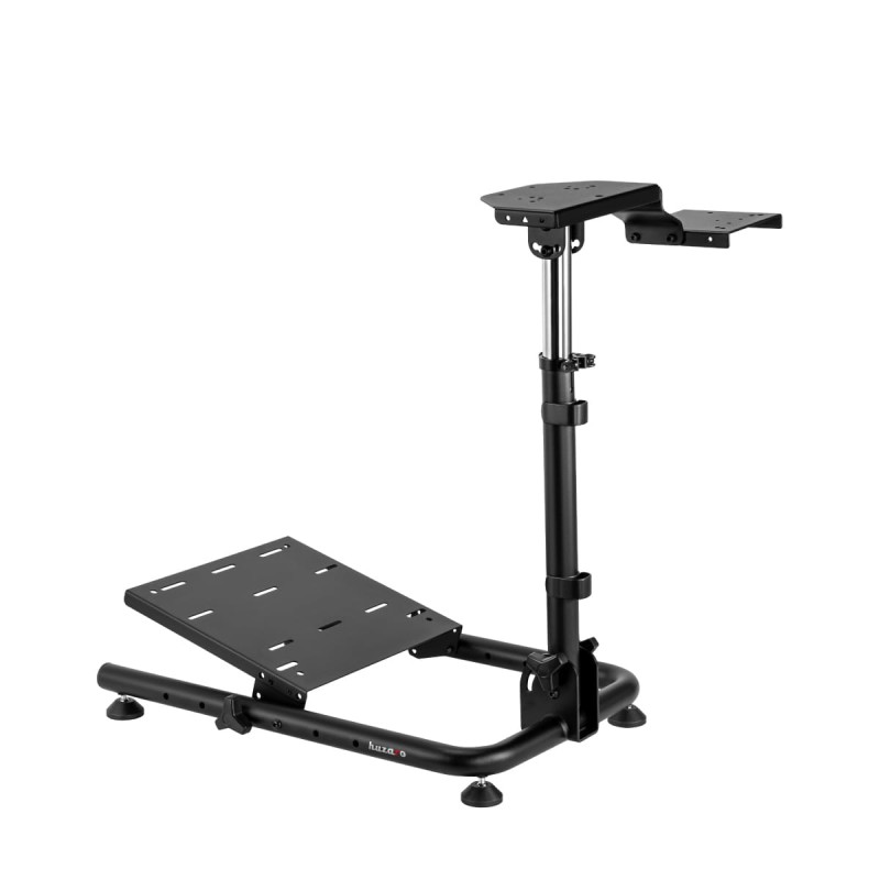 Suporte para volante Speed 2.0 Estrutura metálica preta ajustável com base sólida e pés antiderrapantes
