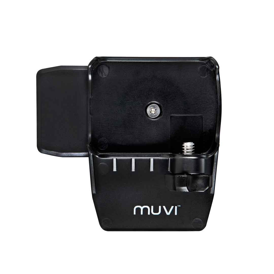 Veho | Clipe de corpo para MUVI Acessório preto com marca MUVI em branco