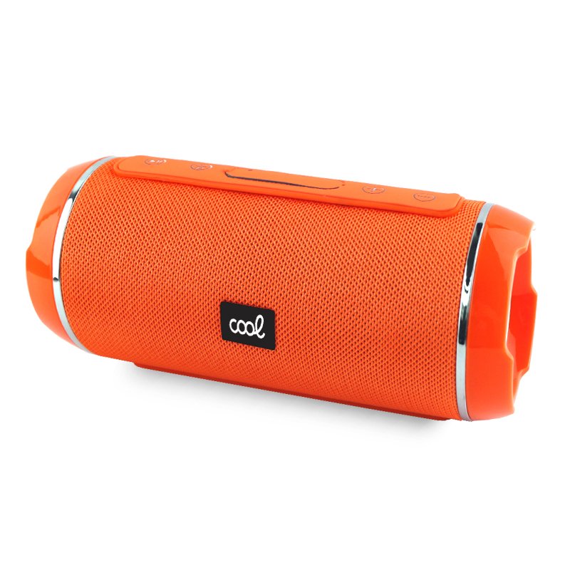 Cool | Coluna universal para música Bluetooth COOL Amesterdam Laranja (10 W) Coluna portátil laranja com botão de controlo e rede têxtil