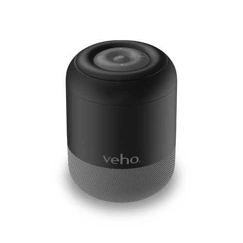 Veho | Coluna Bluetooth MZ-S Coluna portátil preta e cinzenta da Veho com controles no topo