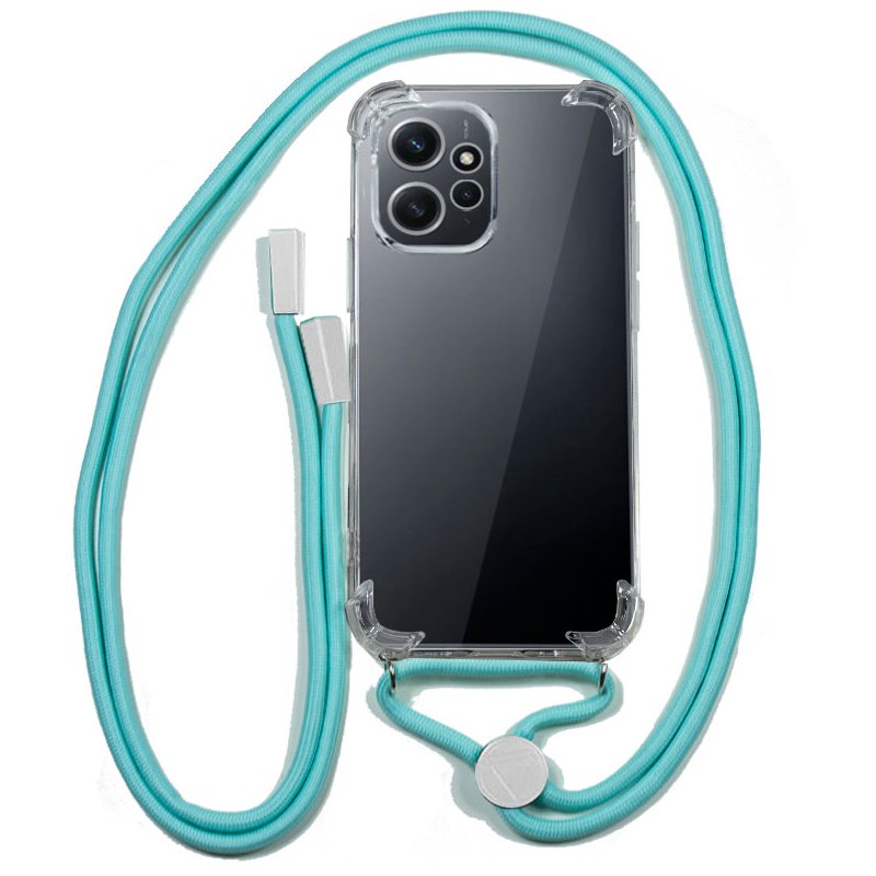 Cool | Capa COOL Cord para Xiaomi Redmi Note 12 Azul Claro Capa transparente para smartphone com cordão azul turquesa