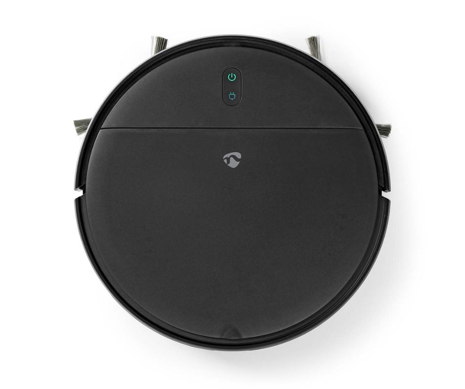 Aspirador robô Nedis SmartLife - Aleatório - Wi-Fi aspirador robô redondo preto com escovas laterais