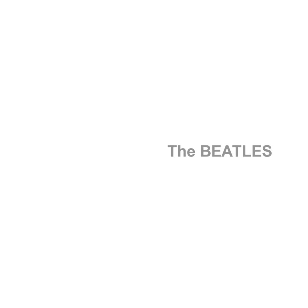 The Beatles - White Album (180g) Texto cinzento 'The BEATLES' em fundo branco