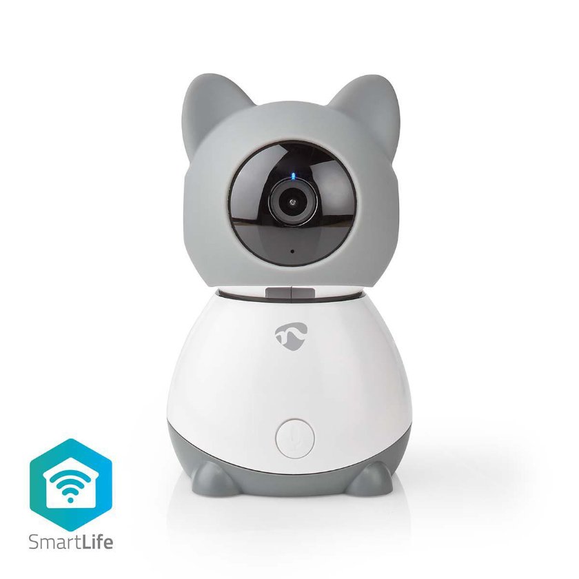 Nedis | Câmara IP Interna Smartlife em forma de gato | Wi-Fi | Full HD 1080p Câmara de vigilância em forma de gato com conectividade SmartLife