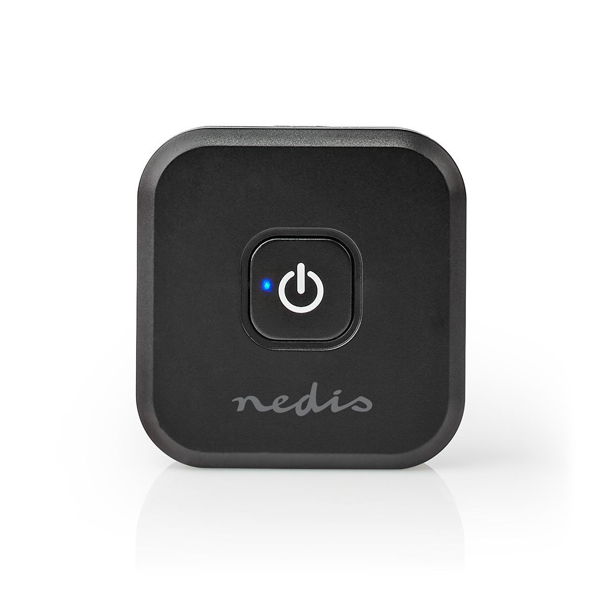 Nedis | Transmissor De Áudio Sem Fio Bluetooth® Dispositivo preto quadrado com botão central e marca n/a