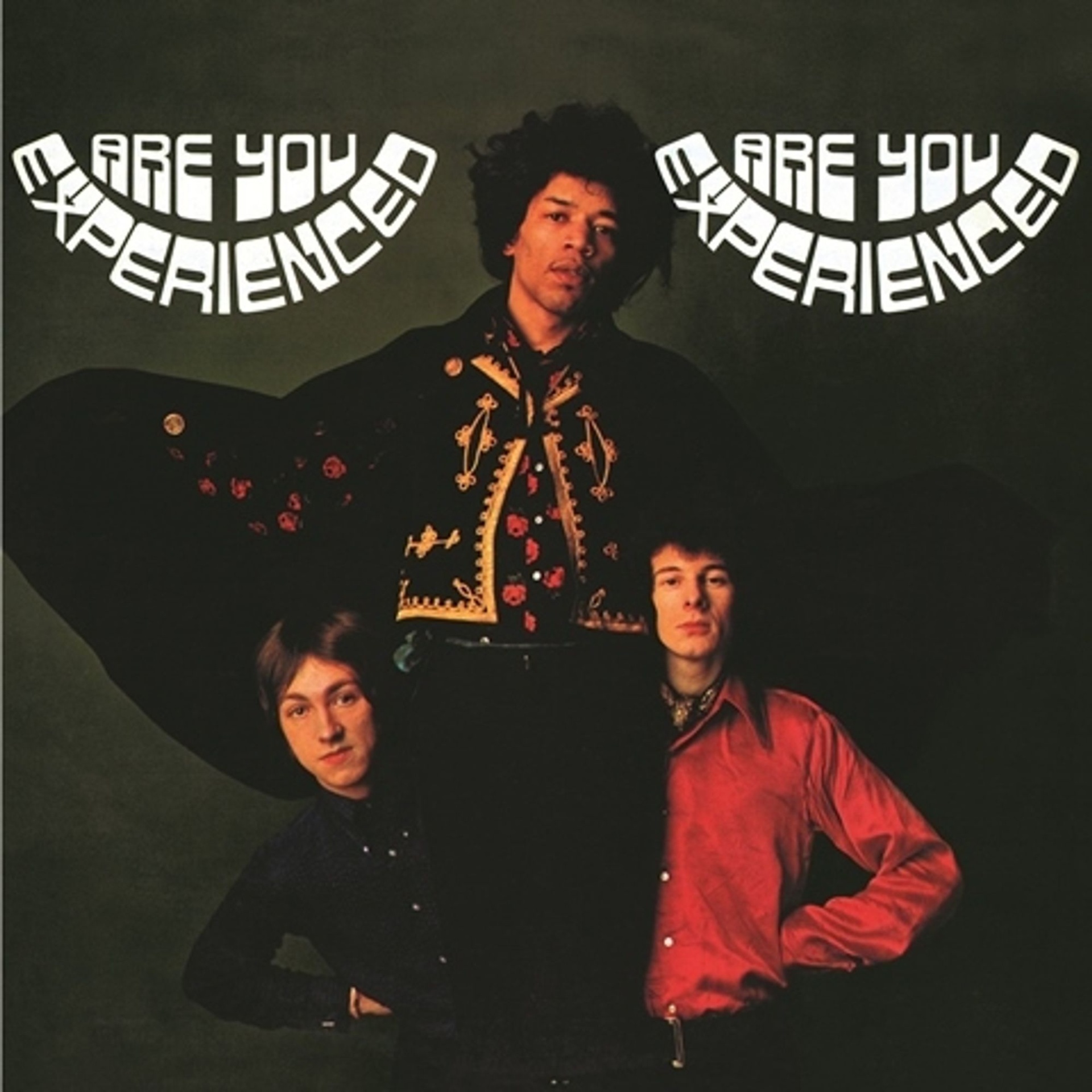 Jimi Hendrix - Are You Experienced (180g) Três homens com roupas vintage e texto 'ARE YOU EXPERIENCED'