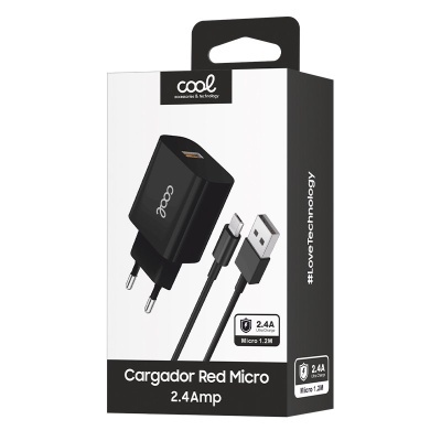 Embalagem de carregador USB Micro preto da marca cool