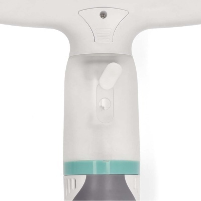 Pulverizador manual branco e cinza com reservatório translúcido
