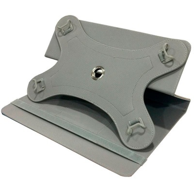 Suporte universal para tablet cinzento claro com fixadores ajustáveis