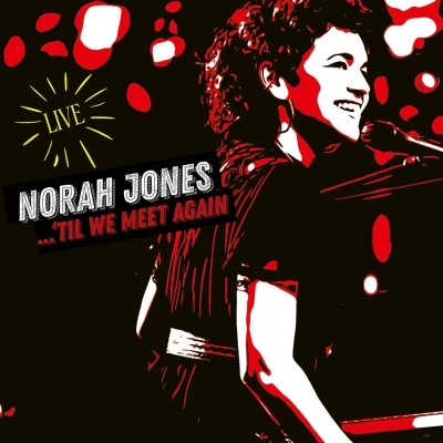Ilustração de cantora com texto do álbum de Norah Jones