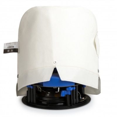 Luminária LED de teto com proteção de tecido branco