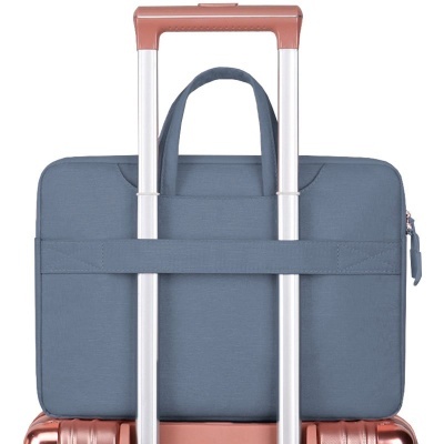 Mala rígida cobre com bolsa cinza presa