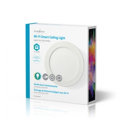 Embalagem da lâmpada de teto inteligente Nedis Wi-Fi Smart Ceiling Light
