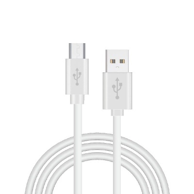 Cabo USB branco com USB-A e micro USB