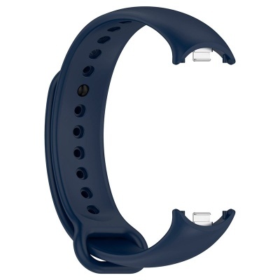 Pulseira substituível azul escuro para smartwatch em silicone com fecho ajustável