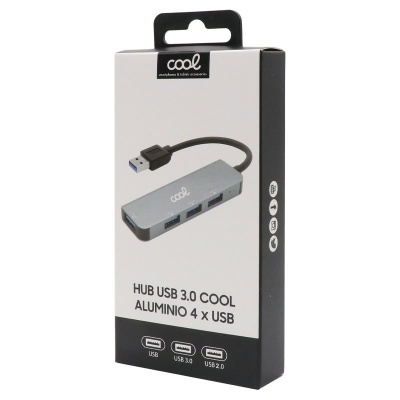 Embalagem de HUB USB 3.0 COOL alumínio com 4 portas USB