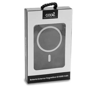 Embalagem de bateria externa magnética de 5000 mAh preta