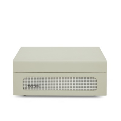 Equipamento eletrónico bege claro com grelha frontal e rótulo SONOCAST