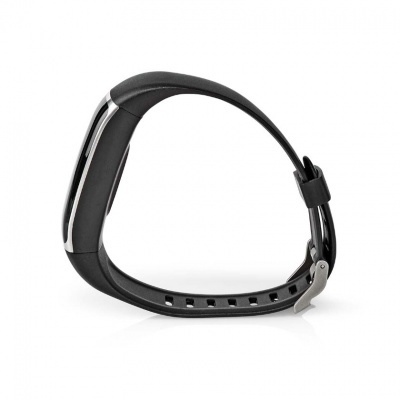 Relógio inteligente com bracelete preta em silicone