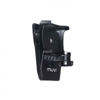 Suporte de fixação preto para dispositivo com logotipo muvr