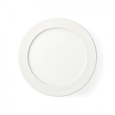 Plafon redondo branco com design simples e superfície lisa