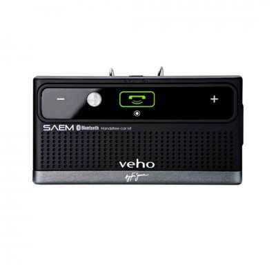 Dispositivo Veho SAEM Bluetooth Handsfree em preto com botões e visor
