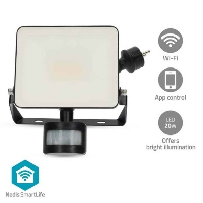 Projetor LED 20W com sensor de movimento e controlo por app