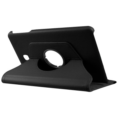 Capa para tablet preta com suporte giratório