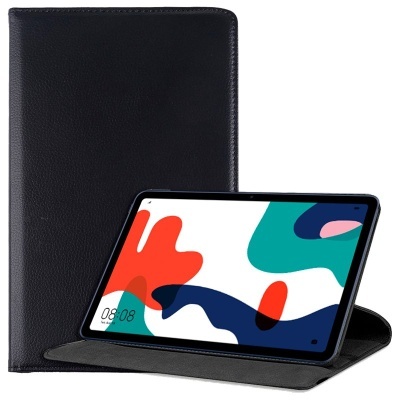 capa preta para tablet com suporte inclinável e ecrã colorido