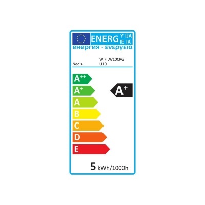 Etiqueta de eficiência energética A+ para produto Nedis WIFILW10CRG U10