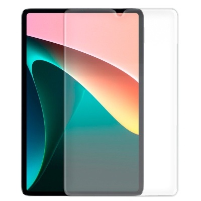 Tablet com capa transparente sobre fundo branco