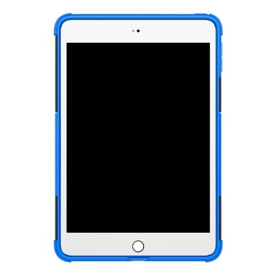 Tablet branco com capa azul ecrã preto