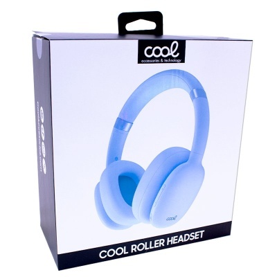 Caixa de auscultadores azuis Cool Roller Headset