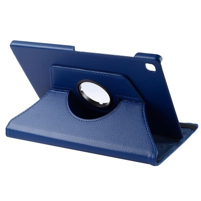Capa azul para tablet com suporte e abertura para câmara