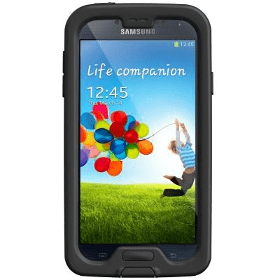 Smartphone Samsung com ecrã colorido e corpo preto