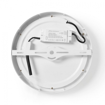 Plafon redondo branco com driver LED na parte traseira