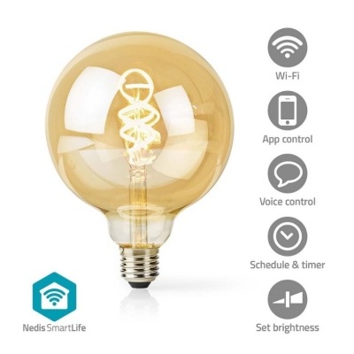 Lâmpada LED smart Nedis SmartLife em vidro âmbar com filamento visível