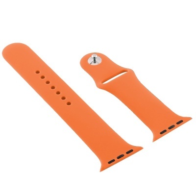 Bracelete de relógio inteligente em silicone laranja com fecho de pino