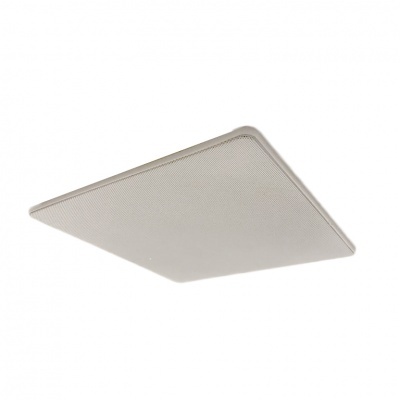 placa quadrada cinza claro com textura perfurada