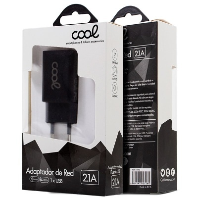 Embalagem de adaptador de rede USB preta da marca Cool