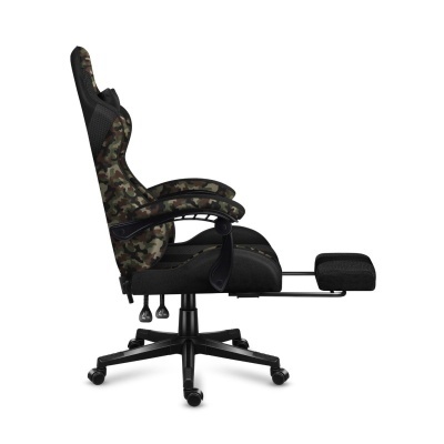 cadeira de secretária ergonómica camuflada com apoio para os pés